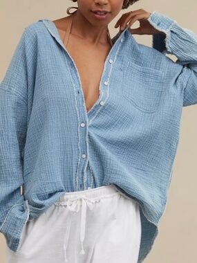 Aerie Light and Gauzy Shirt Coverup